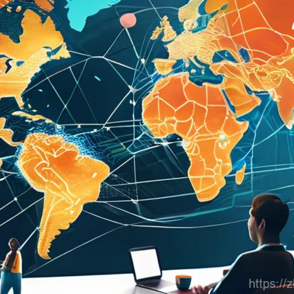 공급망관리와 시장 수요 예측 - **Prompt 1: Global Supply Chain as an Interconnected Network**
    A vibrant, panoramic image depict...