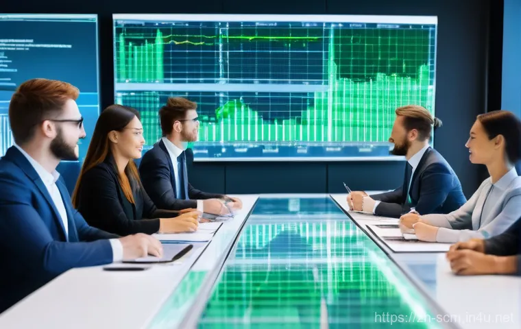 SCM와 디지털 경제의 연결 사례 - **IoT-Enabled Smart Logistics & Warehouse Automation:** A bustling, high-tech warehouse environment ...