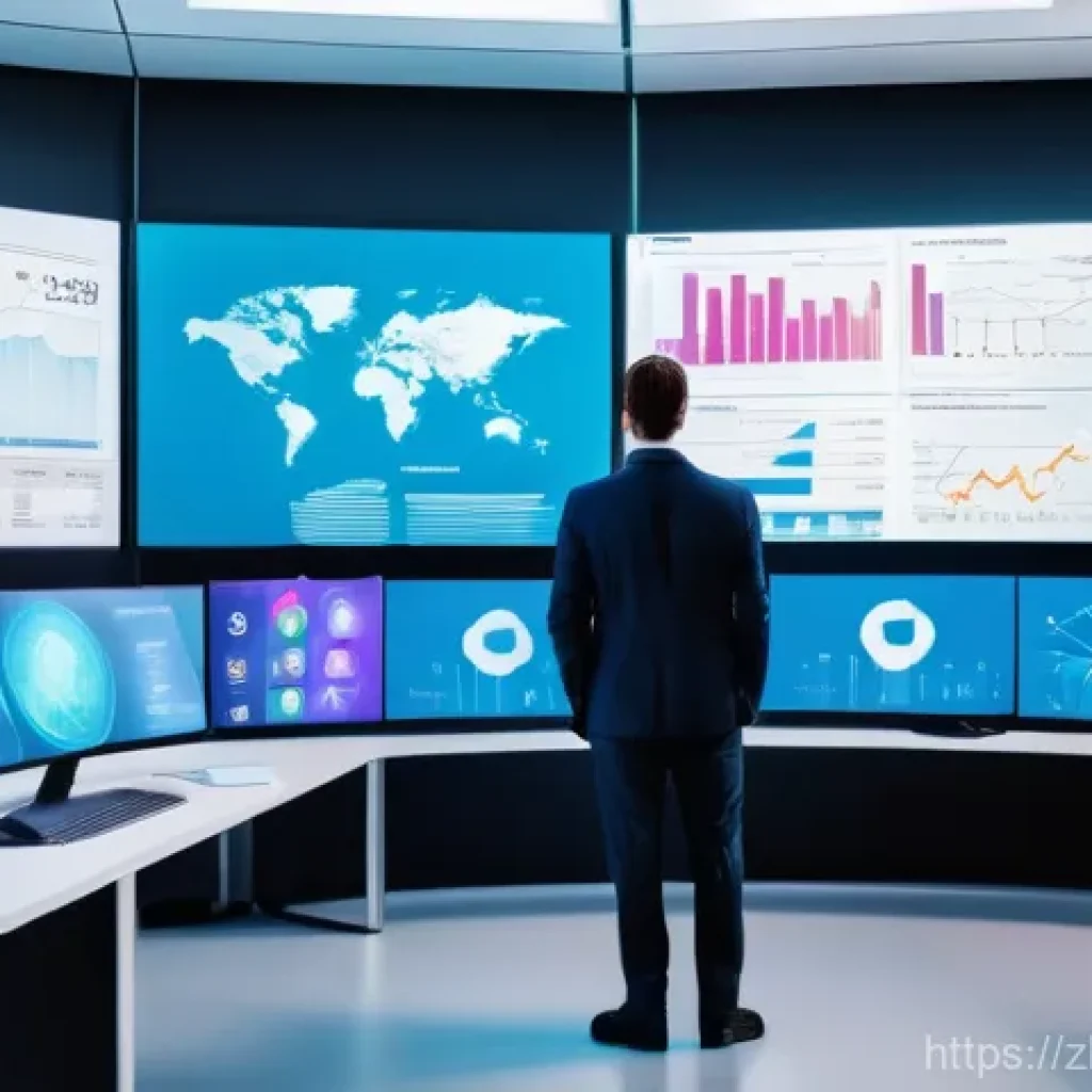 공급망관리와 기술 혁신의 연결 - **AI-Powered Demand Forecasting Hub**
    A futuristic, brightly lit control center or advanced offi...