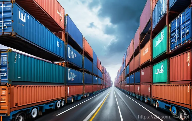 SCM 실무에서의 주요 과제와 해결법 - **Prompt 1: Resilient Global Supply Chain Navigating Uncertainty**
    "A visually striking, dynamic...