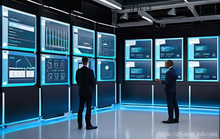 SCM 전문가들의 실무 조언 - Digital SCM Command Center**

"A futuristic, high-tech supply chain command center. Several diverse,...