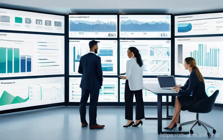 SCM 실무에서의 의사소통 개선 사례 - **Prompt:** "A brightly lit, contemporary open-plan office setting with a sleek, minimalist design. ...