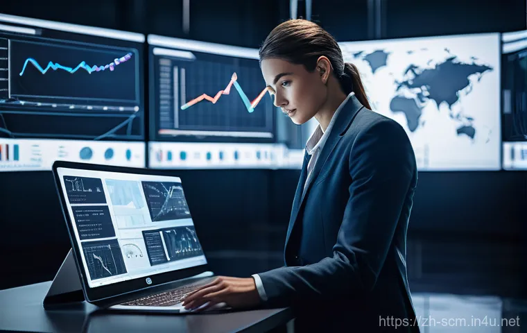 SCM 전문가가 되는 길 - An inspiring illustration of a resilient and sustainable supply chain. The image features a modern, ...