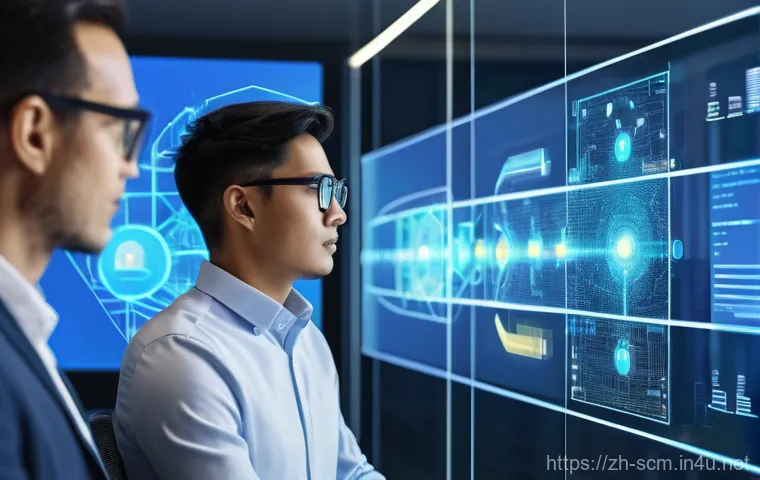 SCM 분야 커리어 개발 계획 - **Prompt:** A diverse group of young to middle-aged professionals, dressed in smart business casual ...