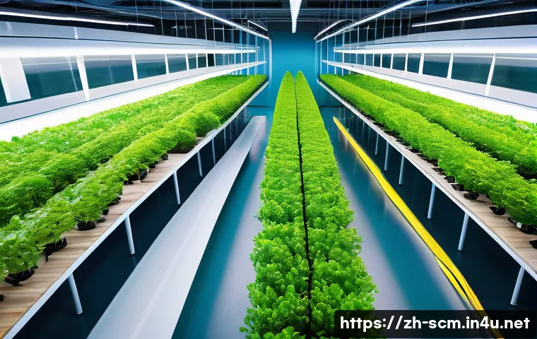 SCM 실무에서의 환경적 고려 - **Prompt 1: Green Supply Chain as a Lifeline for Business Success**
    "A vibrant, wide-angle shot ...