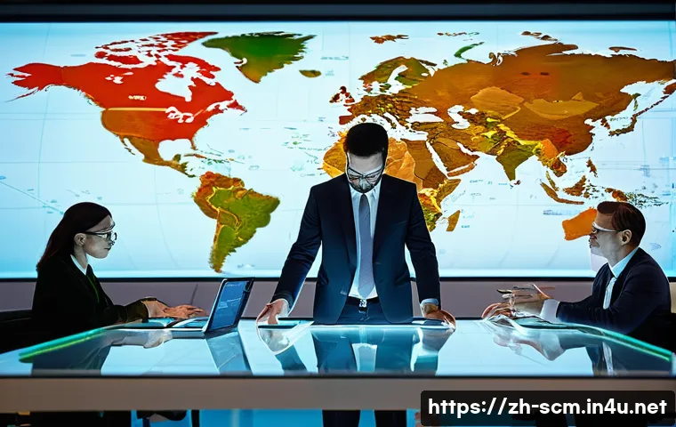 SCM 실무에서의 국제 규정 준수 - **Navigating the Global Regulatory Maze**
    A diverse team of SCM professionals (men and women, al...